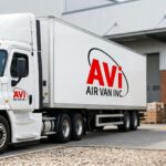 Air Van Inc. fleet truck parked outside distribution warehouse in Jacksonville Florida